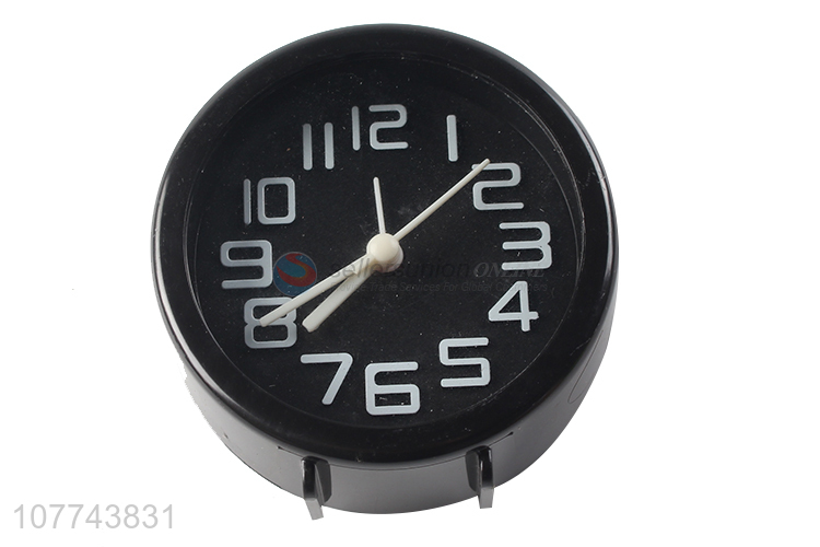 Good sale round black table clock with top quality