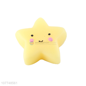Cute design star shape yellow stress relief squeeze toys