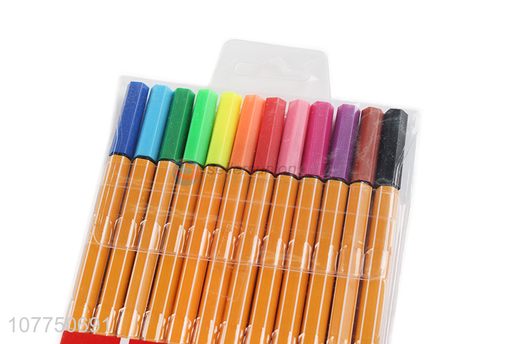 Low price 12 colors drawing marker pens fine line markers