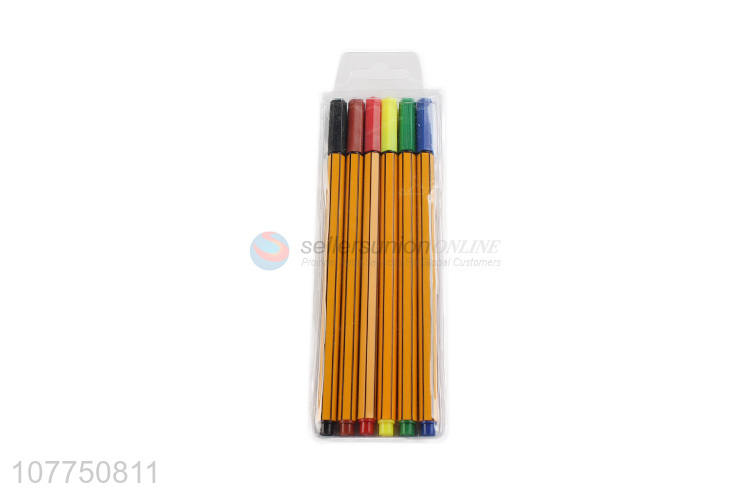 Best selling 6 colors drawing marker pens fine line markers