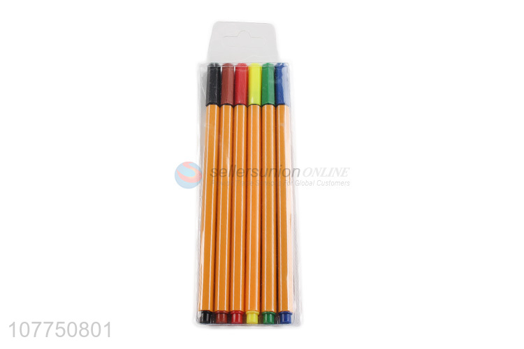 Low price 6 colors fine liner pen waterproof marker