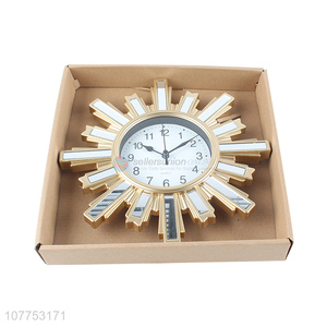 Hot sale mirror art wall clock office glass wall clock