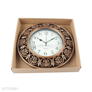 High quality golden apartment decoration wall clock crafts