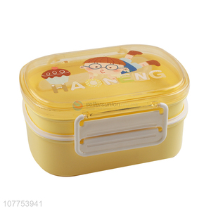 Wholesale 3 Layers Lunch Box Cheap Bento Box With Spoon