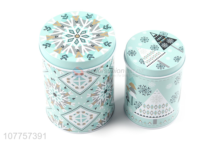 Hot Selling 3 Pieces Elegant Cylindrical Can Tin Can Storage Jar Set