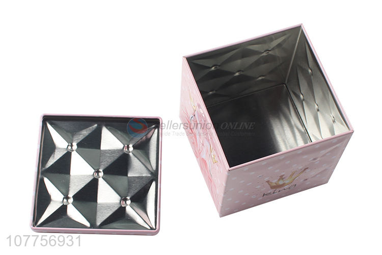 Best Quality Colorful Square-Shaped Hat Box Tin Can