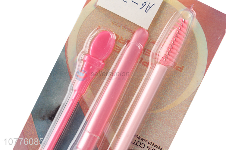 Latest Eyebrow Brush And Comb Eye Shadow Brush Lip Gloss Stick Set