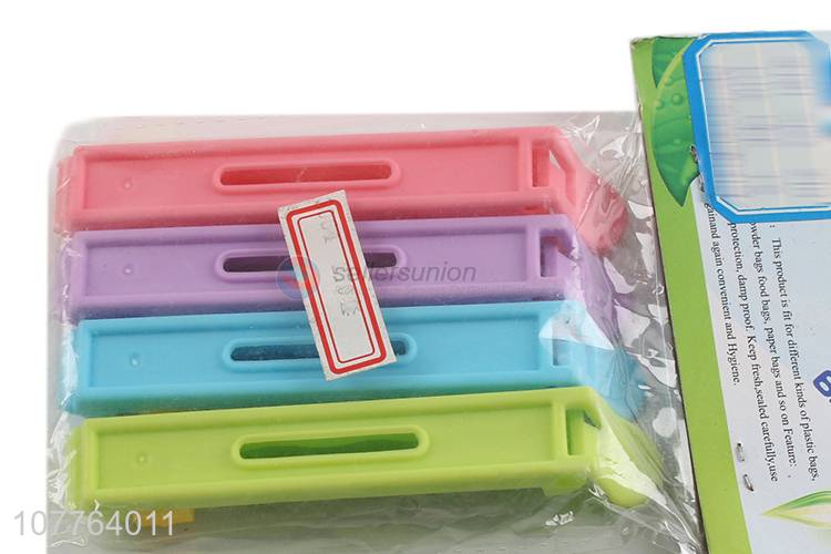 Hot sale colorful food bag seal clamps fashion airtight bag clip