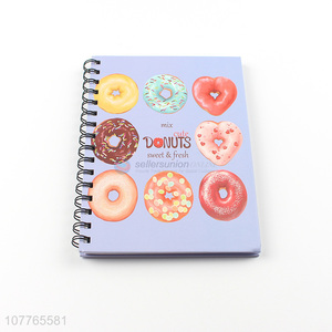 Colorful Dounts Pattern Paper Notebook Students Writing Book