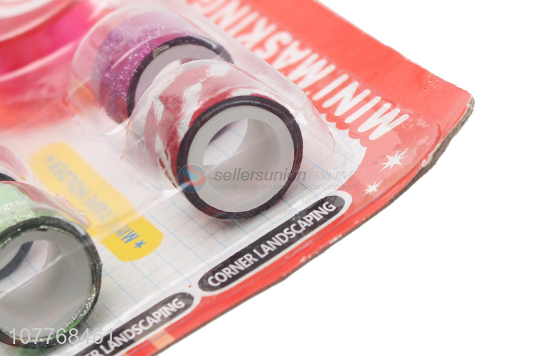 Factory direct sale multicolor sequin printed paper tape with divider set