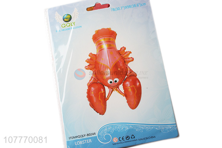 Low price foil sea food animal big lobster balloon