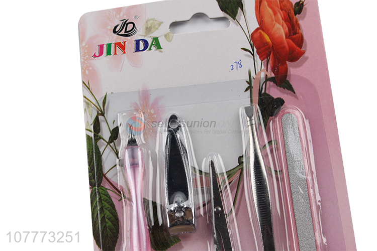 Hot selling 5 pieces beauty manicure set nail cutter nail scissors set