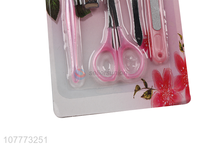 Hot selling 5 pieces beauty manicure set nail cutter nail scissors set