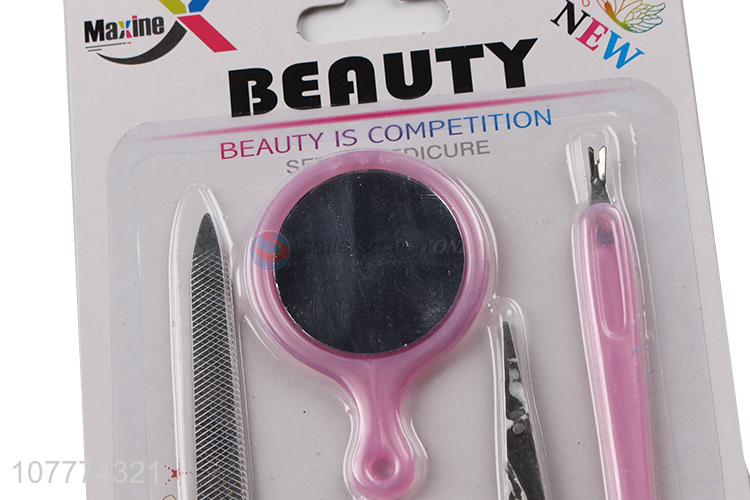Promotional 5 pieces beauty manicure set nail clipper nose scissors set