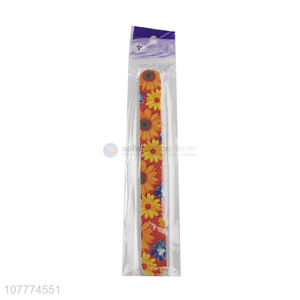 Most popular double sided flower pattern sandpaper nail file