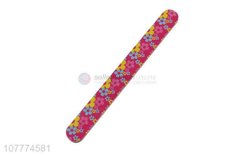Fashionable flower pattern sandpaper nail file sponge nail file