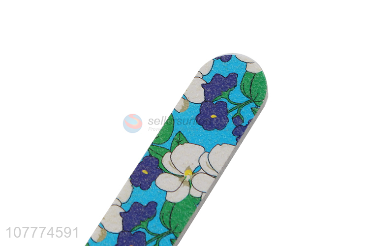 High quality flower pattern sandpaper nail file for nail care