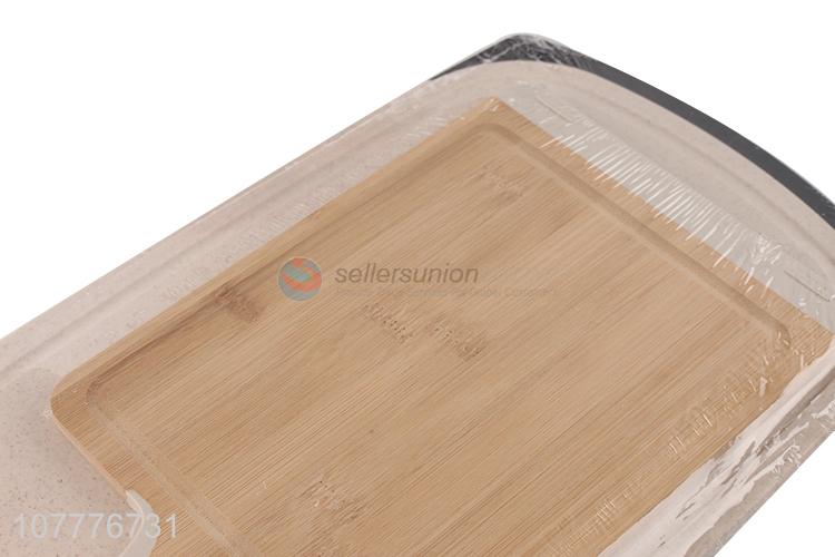 Good quality household kitchen bamboo fiber cutting board two-piece set