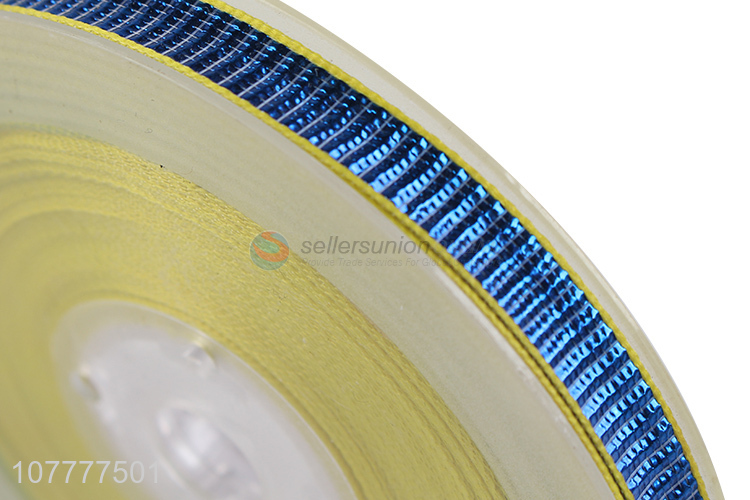 High quality 10mm gold-rimmed grosgrain ribbon for gift packaging