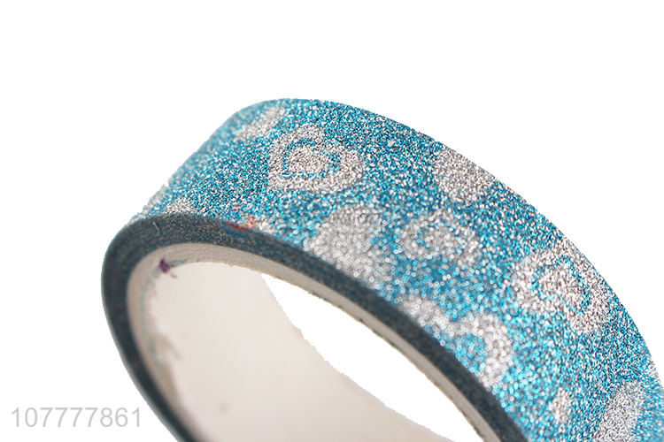 Low price heart pattern glitter washi tape diy handicraft decoration