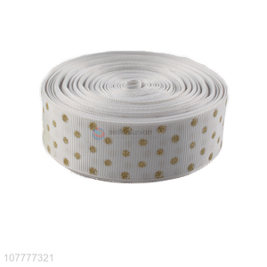 High quality 30mm polka dot grosgrain ribbon foil packing ribbon