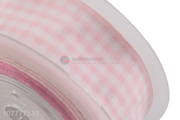 Wholesale personalized 40mm plaid grosgrain ribbon checked pattern ribbon