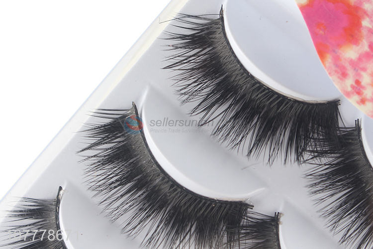 Hot product natural long thick fluffy 3D fake eyelash false eyelash