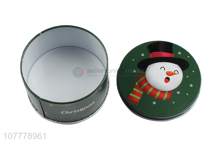 Popular Colorful Tin Can Round Packing Case For Christmas Gift
