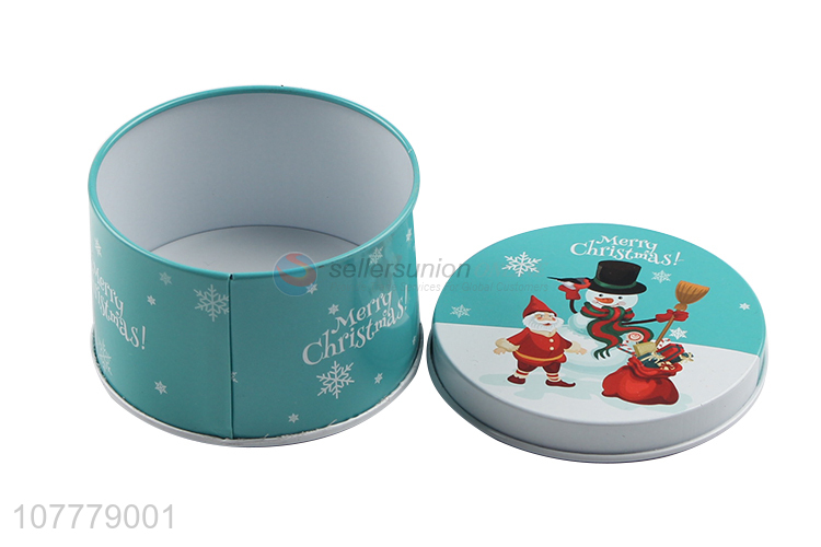 Fashion Design Round Tin Can Best Christmas Gift Packing Case