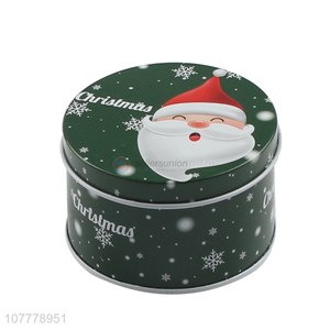 Wholesale Round Tin Case Box Christmas Gift Packing Case