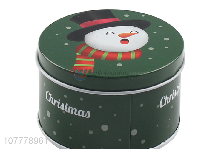 Popular Colorful Tin Can Round Packing Case For Christmas Gift