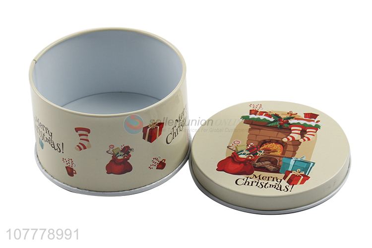 Delicate Design Round Tin Can Packing Case Storage Box