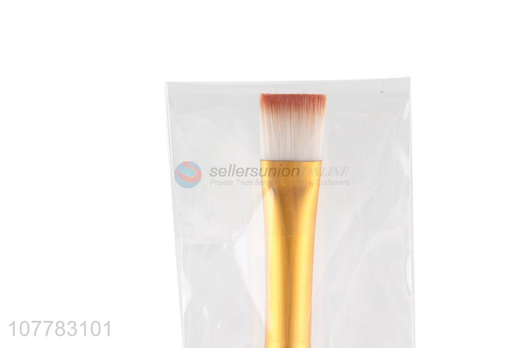 Factory wholesale soft fur golden flat eye shadow brush