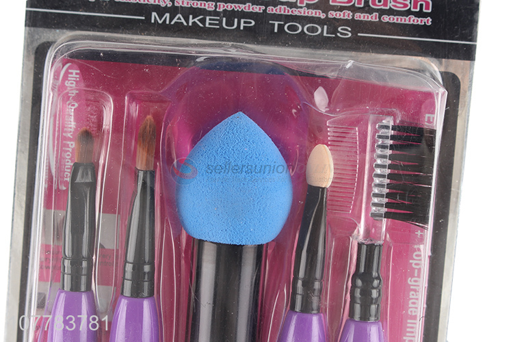 Private label makeup brush set foundation brush eyeshadow sponge applicator eyebrow brush