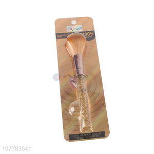 New arrival makeup brush blush brush with glitter plastic handle