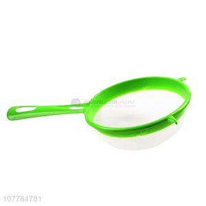 Cooking tool food serving strainer set plastic round mesh strainer