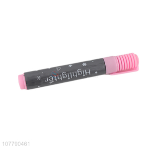 Popular Bright Color Highlighter Pen Fashion Fluorescent Pen