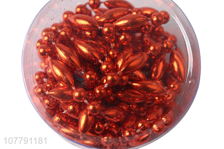 Plastic christmas olive bead decoration hanging beads string 