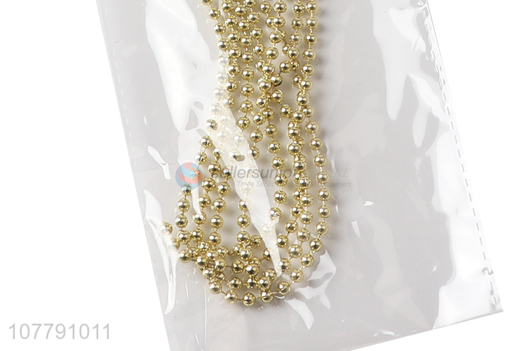 New design gold beads ornaments hanging for xmas tree
