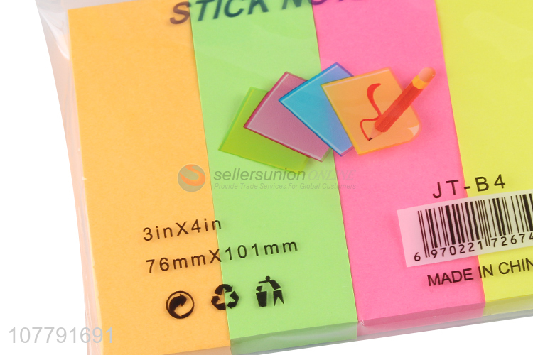 Hot products neon color personalized sticky notes index bookmark