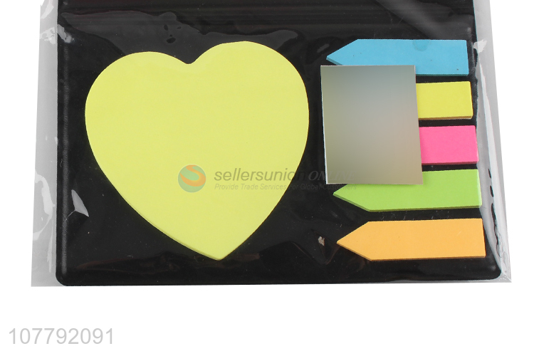 High quality different shapes fluorescent blank tearable sticky notes