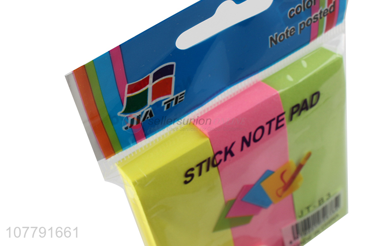 Wholesale cheap fluorescent sticky note post-it note index bookmark