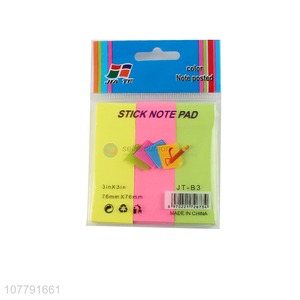 Wholesale cheap fluorescent sticky note post-it note index bookmark