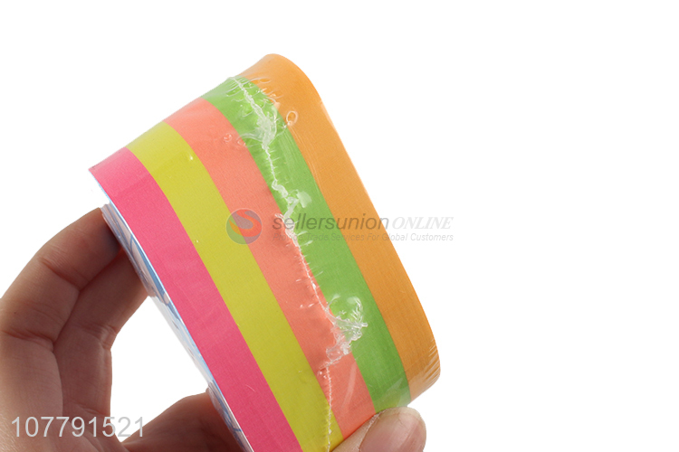 Popular product neon color paper memo pad removable sticky note