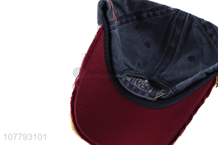 Fashion Design Washed Fur-Trimmed Baseball Cap Casual Baseball Hat