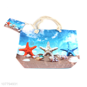 Low Price Color Printing Beach Bag With Coin Purse