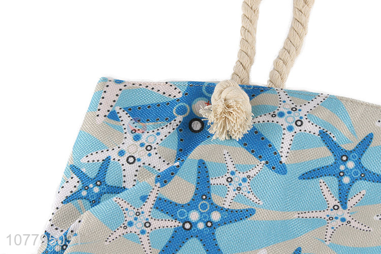 Good Sale Starfish Pattern Beach Bag Canvas Tote Bag