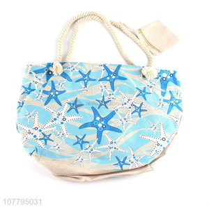 Good Sale Starfish Pattern Beach Bag Canvas Tote Bag