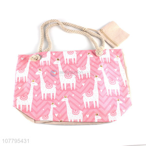 Good Price Cartoon Printing Beach Bag With Coin Purse