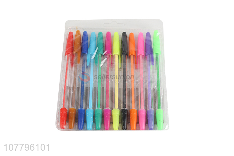 Low price wholesale writing multicolor ballpoint pen set